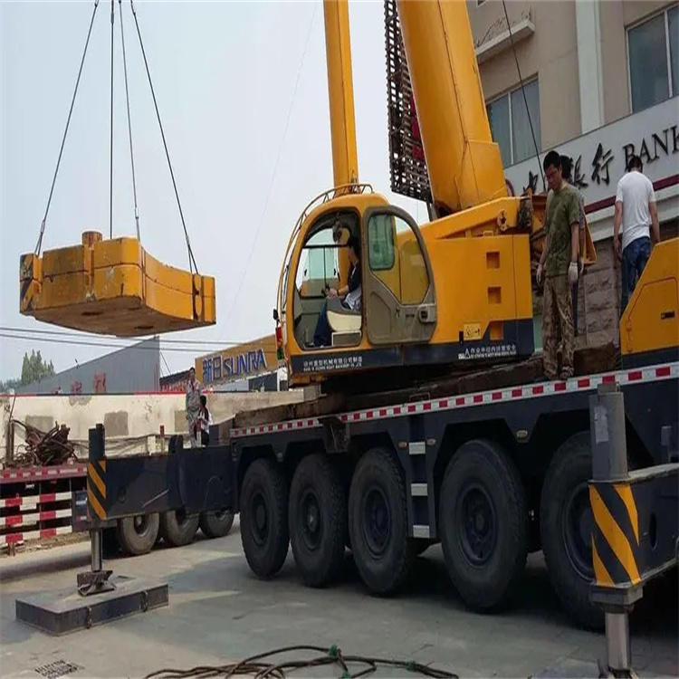 淄博淄川当地吊车出租|机器吊装|75吨|工厂搬迁服务